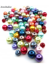 55 Grams Of Vibrant Mixed Round Glass Pearls 6-10mm With High Sheen Finish ~  Jewellery Making Essentials